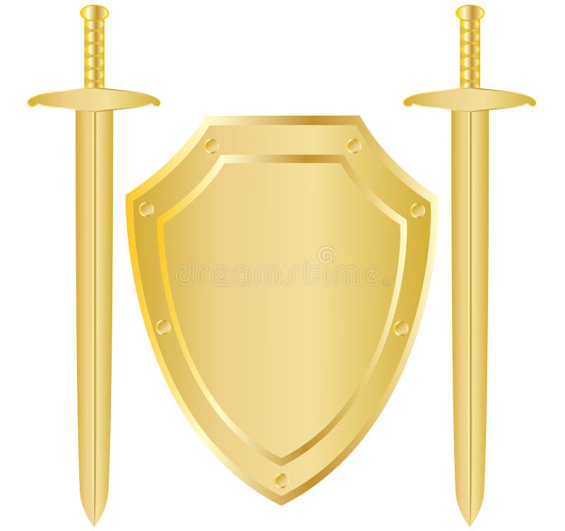 Shield And Two Swords Stock Photography Image 14294902