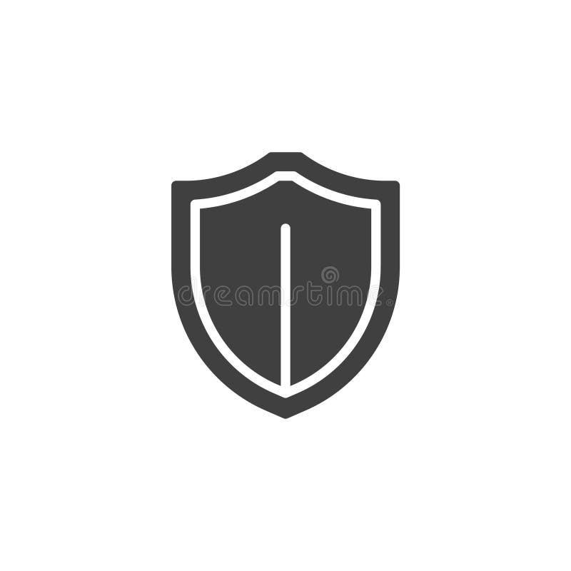 Shield vector icon stock illustration