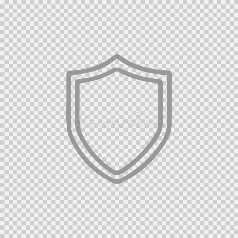 Shield vector icon. Guard protection symbol sign pictogram. Minimal shield vectors