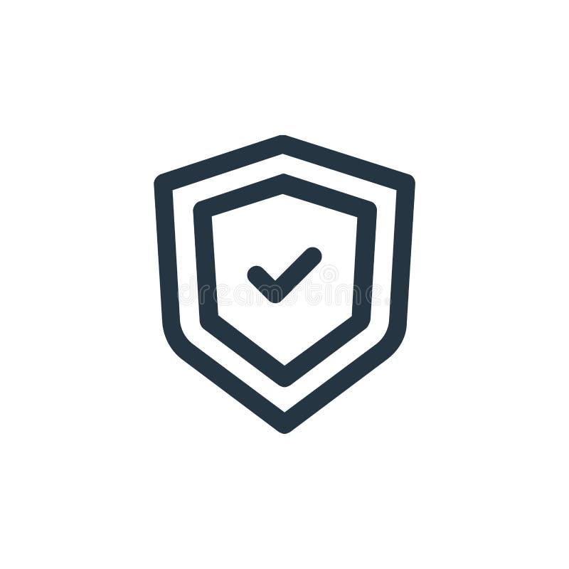 Shield vector icon. shield editable stroke. shield linear symbol for use on web and mobile apps, logo, print media. Thin line illustration. Vector isolated outline drawing