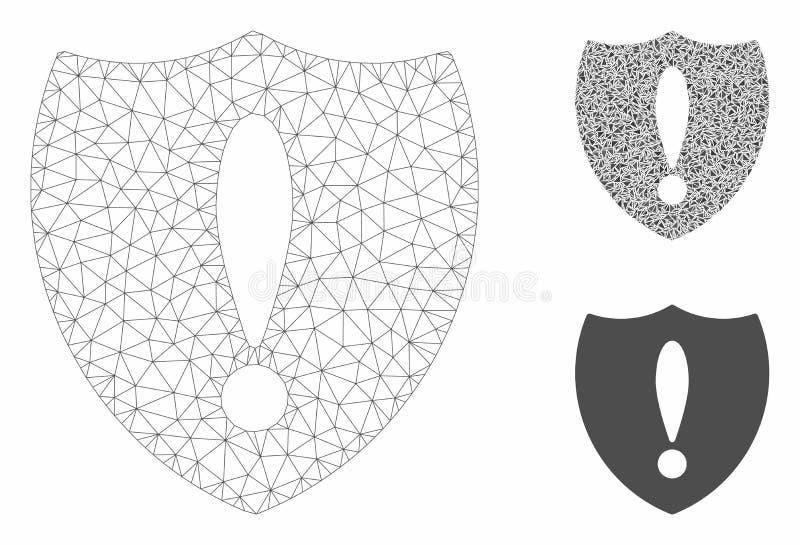 Shiled Problem Vector Mesh Carcass Model and Triangle Mosaic Icon vector illustration Shiled Problem Vector Mesh Carcass Model and Triangle Mosaic Icon vector illustration