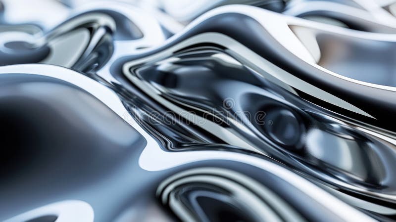 Shimmering Chrome: Abstract 3D Background vector illustration