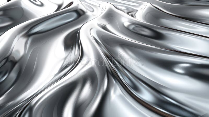 Shimmering Chrome Abstract Design - Seamless Loop Background vector illustration