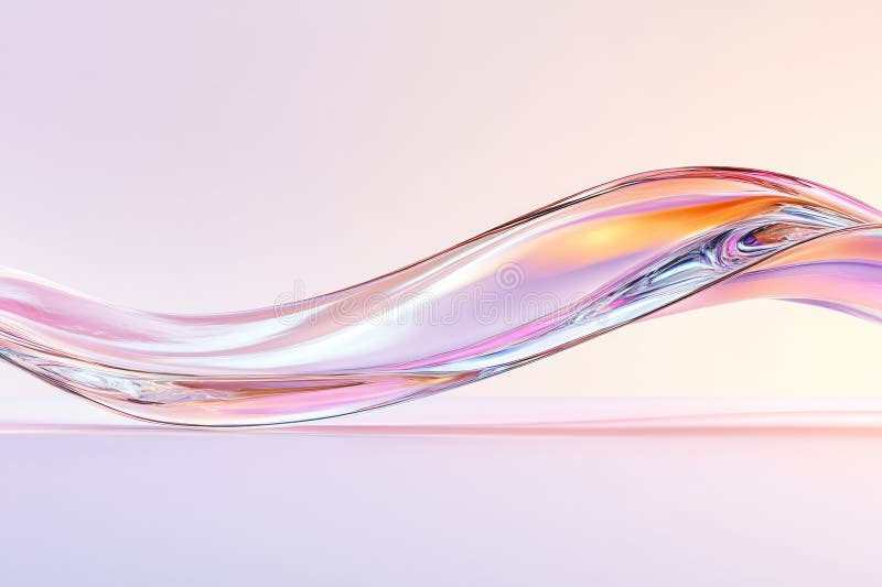 Shimmering Spectrum: Waves of Bright Multicolored Chrome royalty free illustration