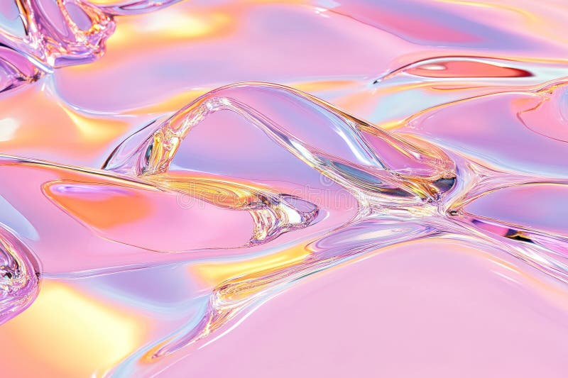 Shimmering Spectrum: Waves of Bright Multicolored Chrome vector illustration