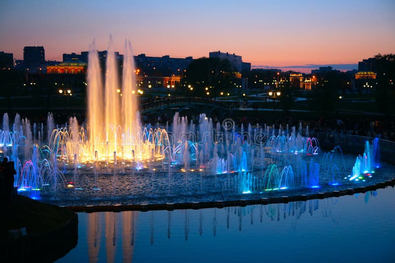 Shined fountain