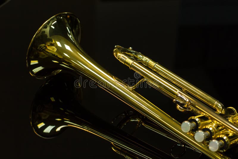Shining golden trumpet