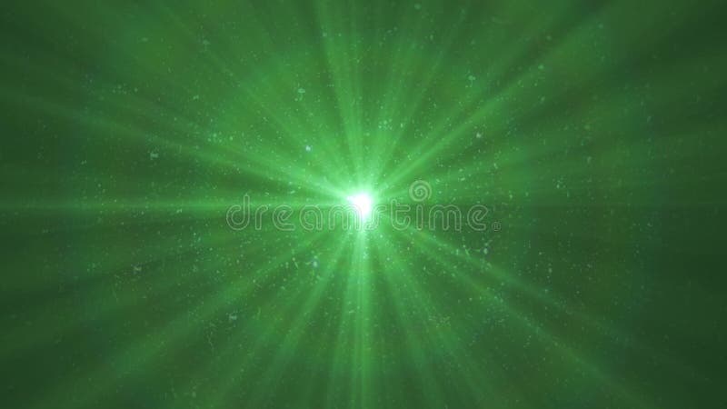 Shining green ligth with rays, abstract background royalty free illustration