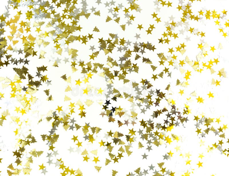 Shining stars and christmas trees on a white background. Festive template stock photos