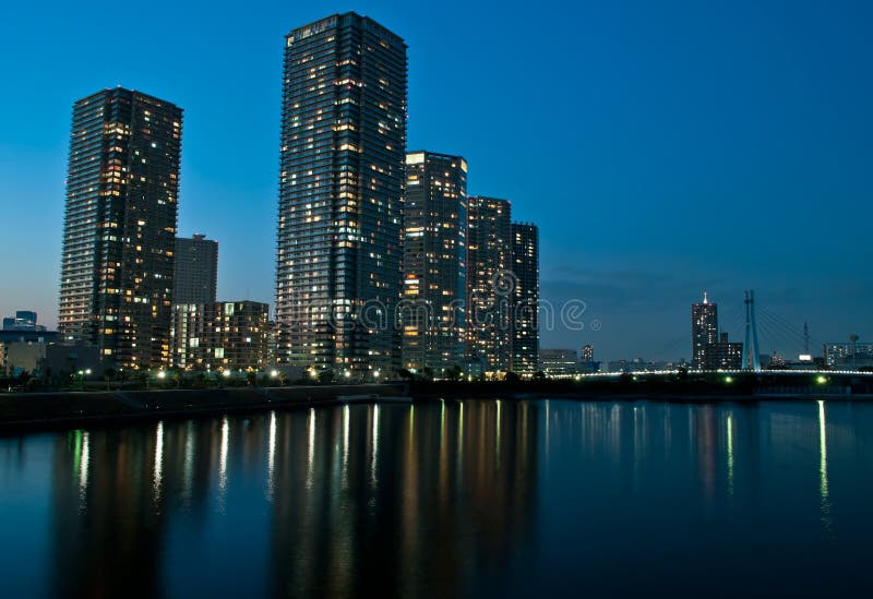 Shinonome buildings in Tokyo