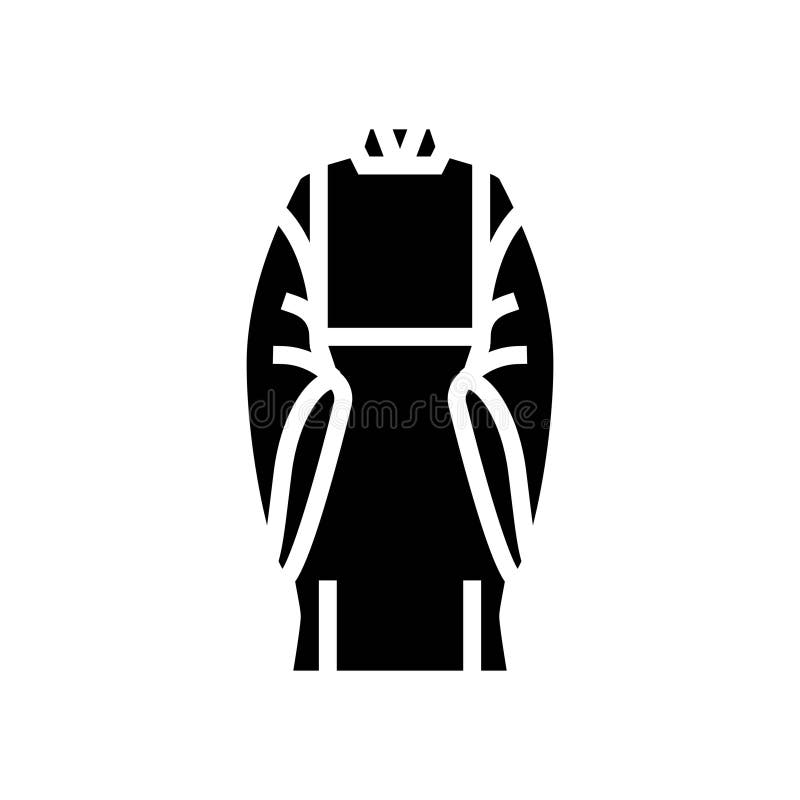 shinto priest robe shintoism glyph icon vector illustration royalty free illustration