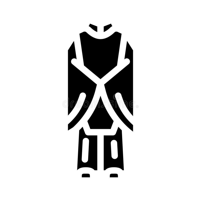 shinto priest robe shintoism glyph icon vector illustration vector illustration