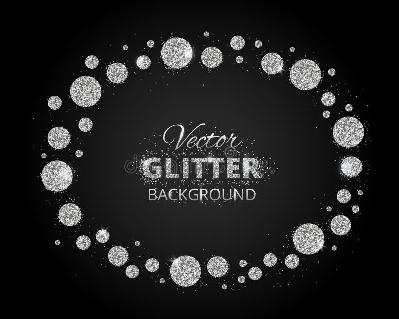 Glitter Silver Black Birthday Backdrop Silver Dots Black Photo