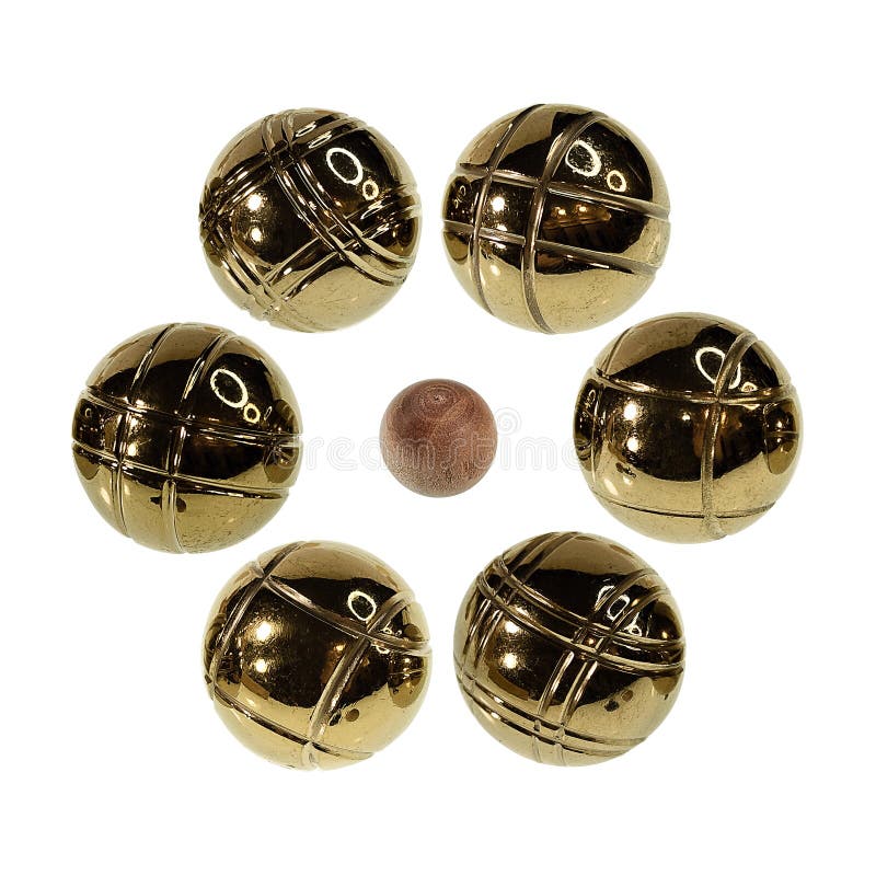 Shiny Brass Bocce Balls stock photo. Image of round 267957698
