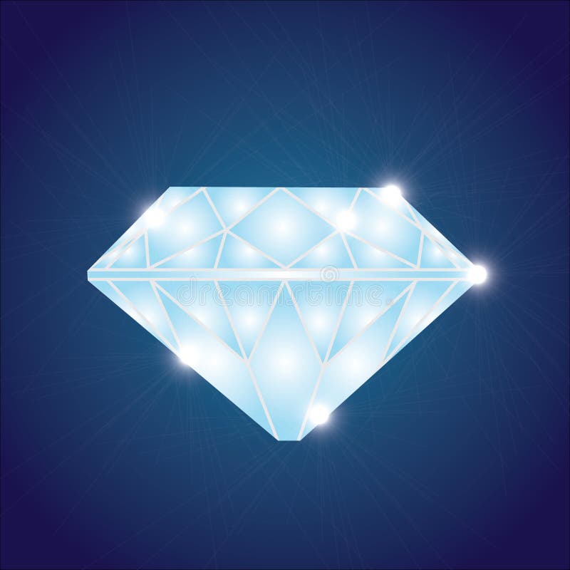 Shiny diamond stock vector. Illustration of love, blue 37375225