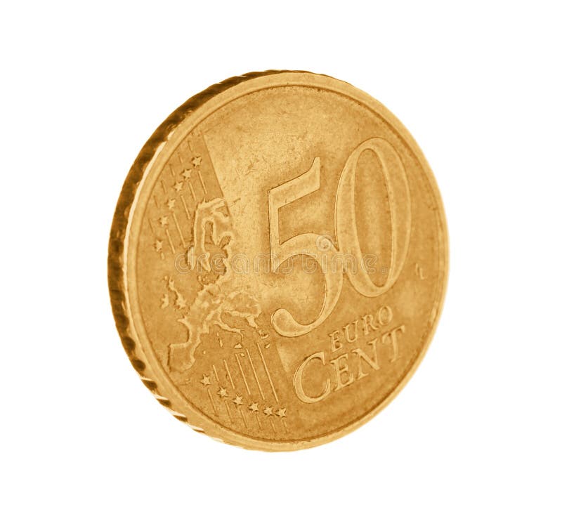Shiny One Euro Cent Coin, Front and Back, Isolated Stock Image Image