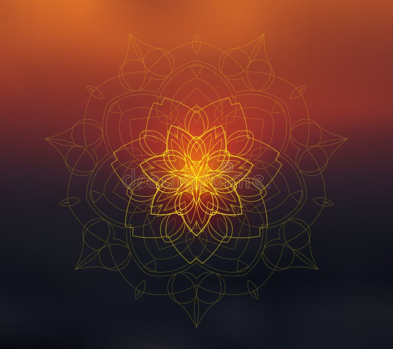 Sunset Mandala Background Stock Illustrations – 598 Sunset Mandala