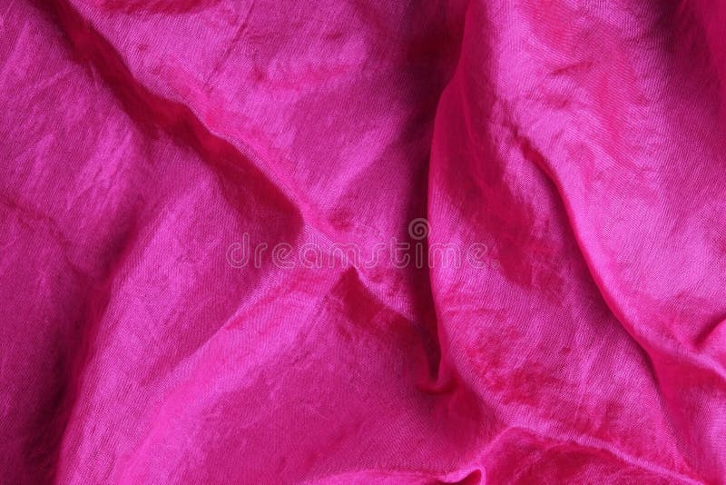 Shiny fuchsia pink silk handkerchief