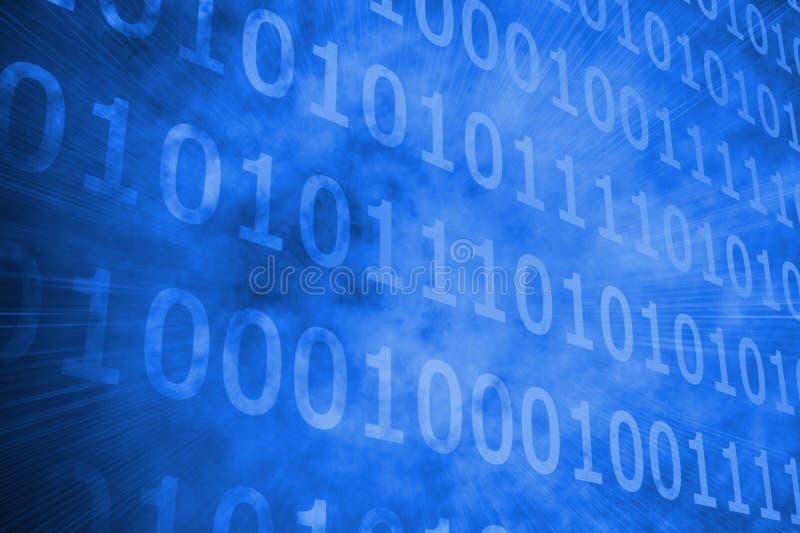 Shiny futuristic binary code vector illustration