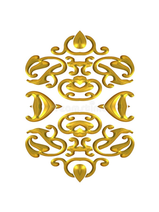 Shiny Gold Flourish Design