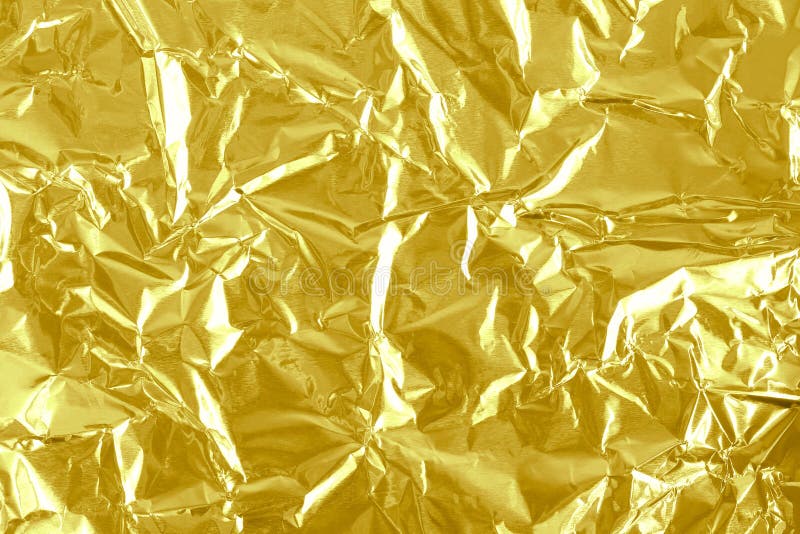 Gold aluminum foil texture., Stock image
