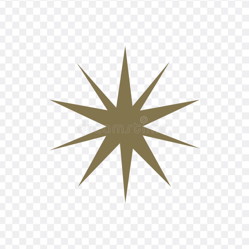 Shiny Gold Star. Form of first. Illustration for design on white background royalty free illustration