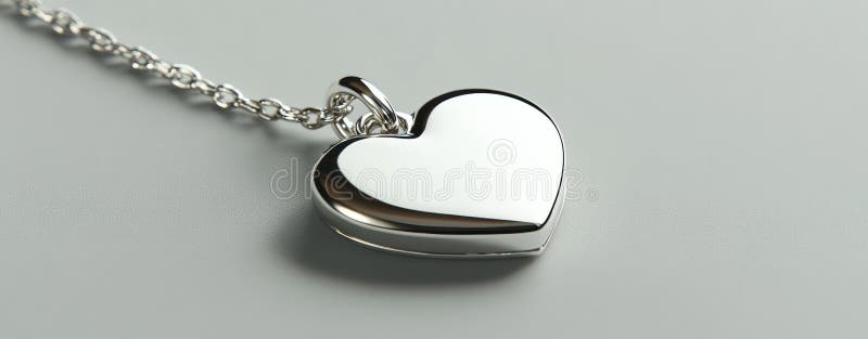 A shiny, heart-shaped pendant that exemplifies intricate design and masterful craftsmanship royalty free stock photos