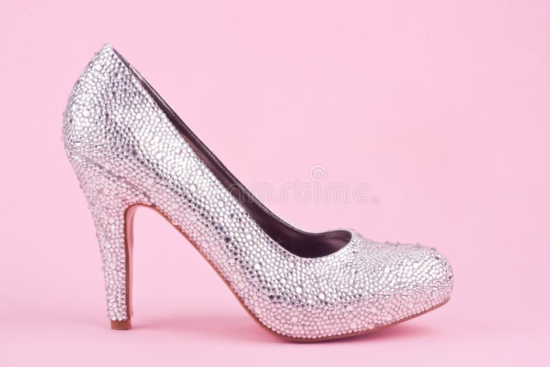 Shiny High Heels. Isolated on Transparent Background Stock Image
