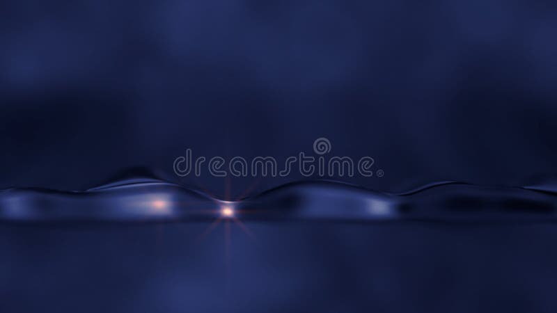 Shiny metal shapes backdrop of blue and orange - abstract 3D rendering vector illustration