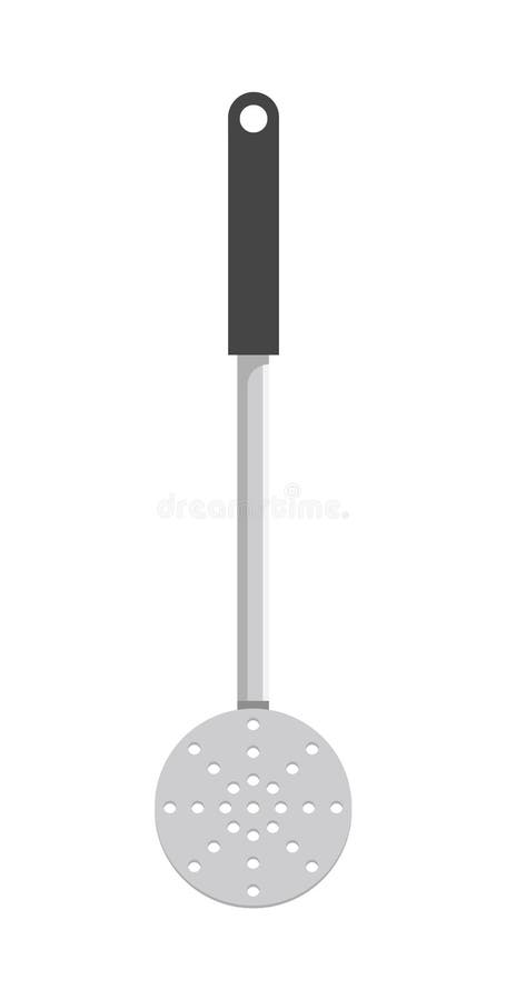 Metal Skimmer with Black Plastic Handle Stock - Illustration empty, modern: 118256286
