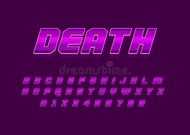 Shiny Gold Metal Custom Font Alphabet and Number Stock Photo Image of