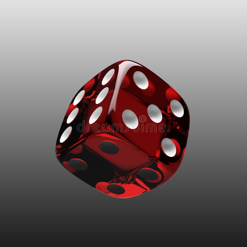 Shiny red dice stock illustration