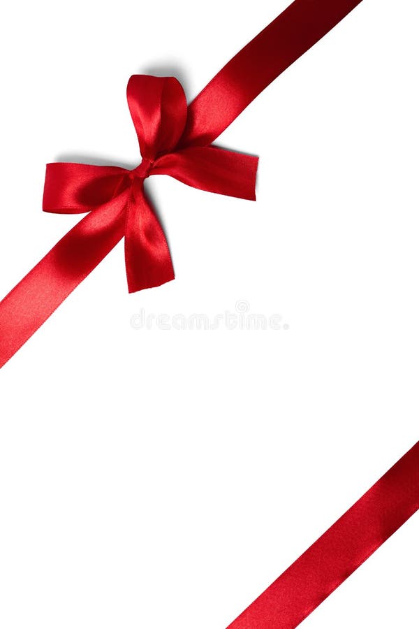 Shiny red satin ribbon on white background. studio shot. Background package pattern stock images, royalty-free photos and pictures