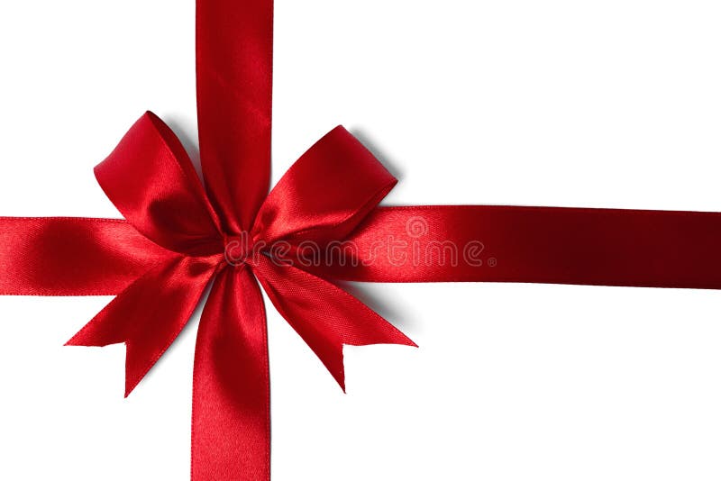 Shiny red satin ribbon on white background. studio shot. Background package pattern stock images, royalty-free photos and pictures