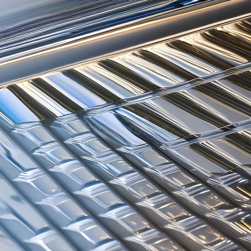 A Shiny and Reflective Texture with Metallic Surfaces and Chrome