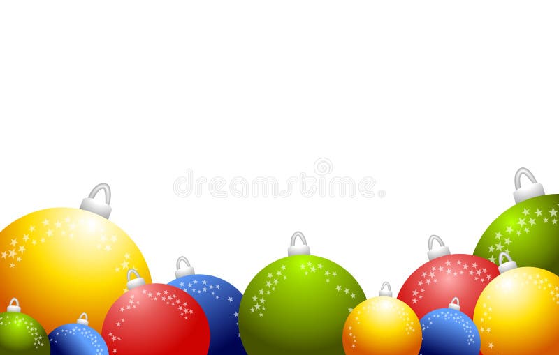 Shiny Round Christmas Ornaments Background 2