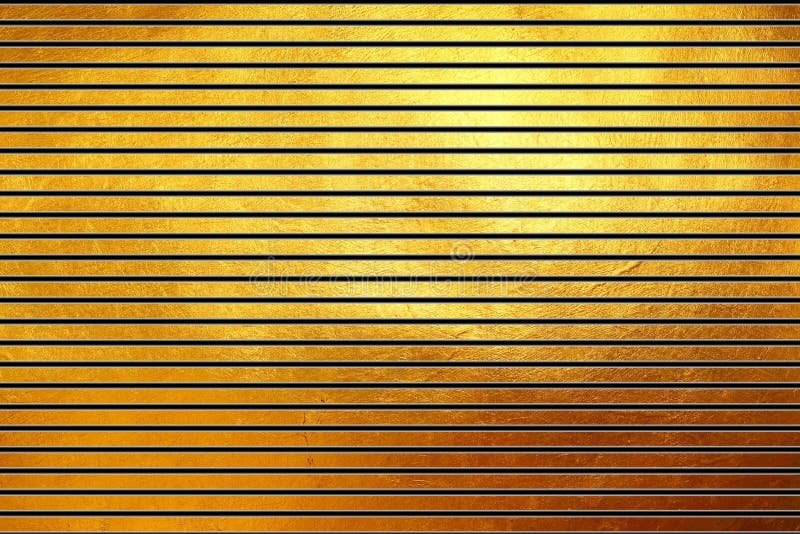 Unique creative unusual modern shinning golden horizontal lines abstract texture pattern background. Design element royalty free illustration