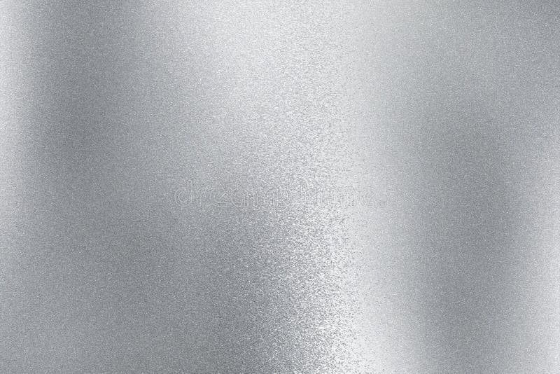 Shiny Silver Metal Sheet, Abstract Texture Background Stock Photo