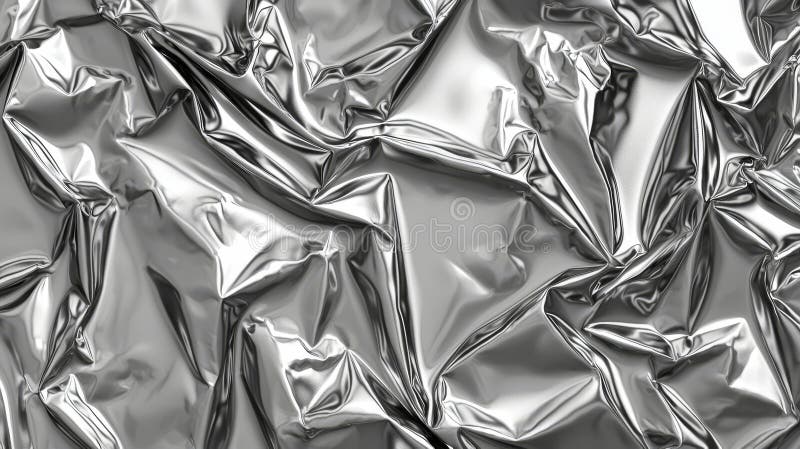 A shiny silver metallic foil texture is ideal for wrapping paper or decorative elements royalty free stock images