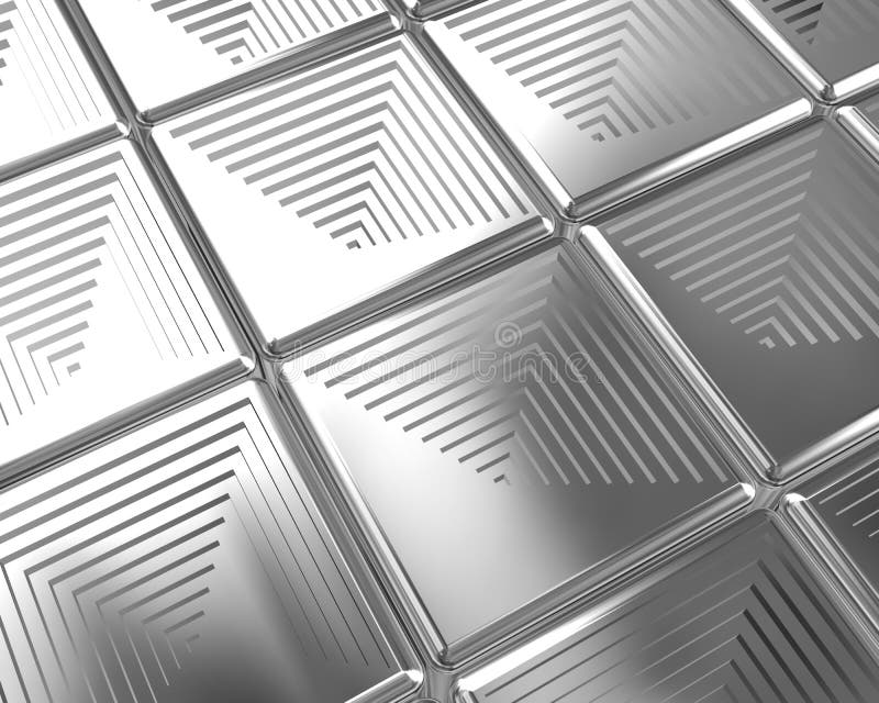 Shiny Silver Tiles Background Stock Illustration Illustration of