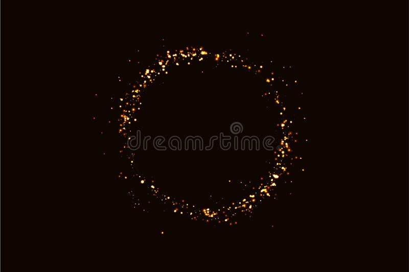 Red and yellow glowing circle. stock illustration