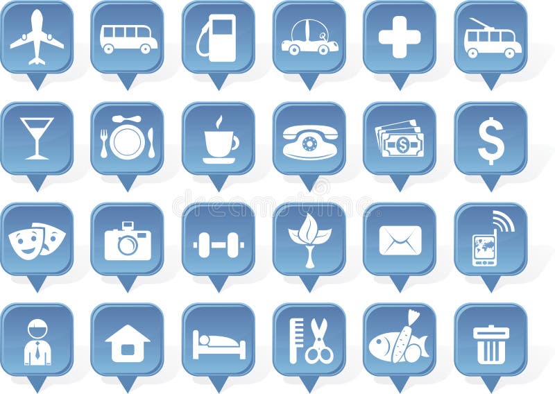 Shiny travel icons in vector vector illustration Shiny travel icons in vector vector illustration