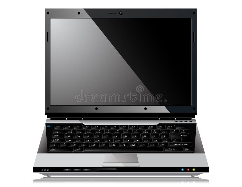 Shiny Vector Laptop stock illustration