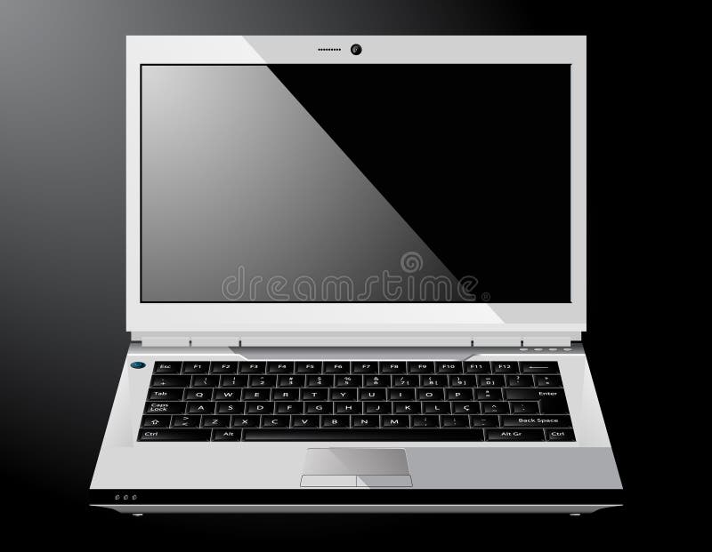 Shiny Vector Laptop vector illustration