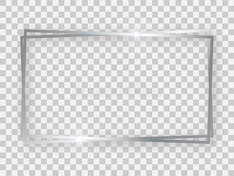 Download Double Silver Shiny 16x9 Rectangular Frame Stock Vector ...