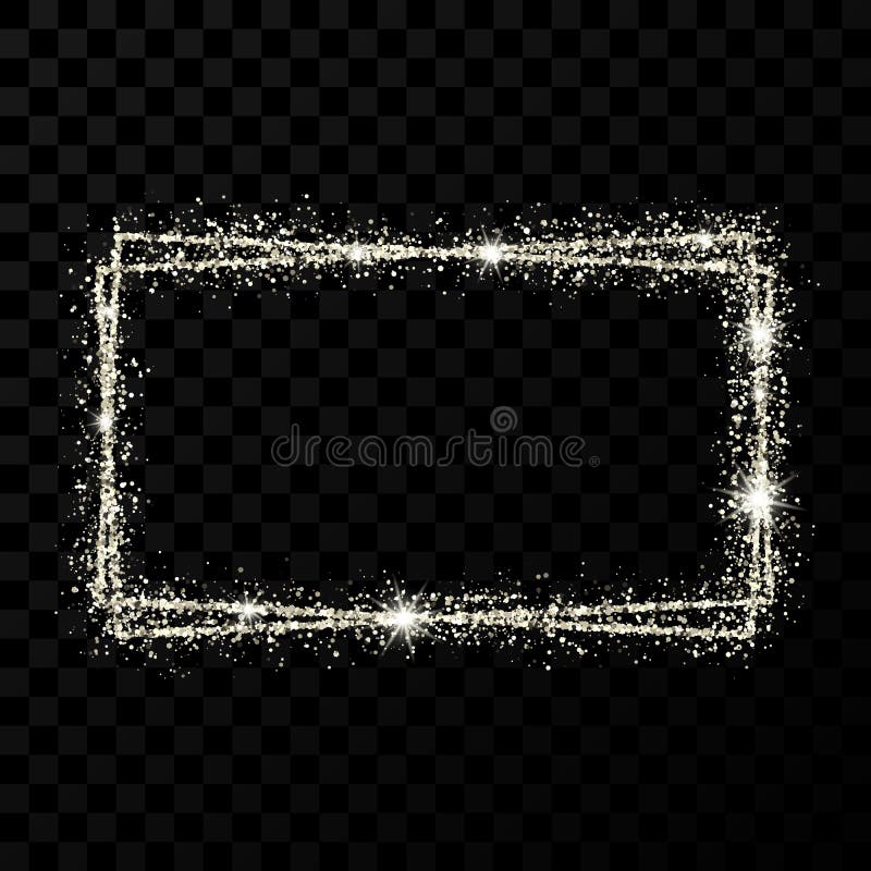 Download Silver Shiny Double Rectangle Frame With Light Effects ...