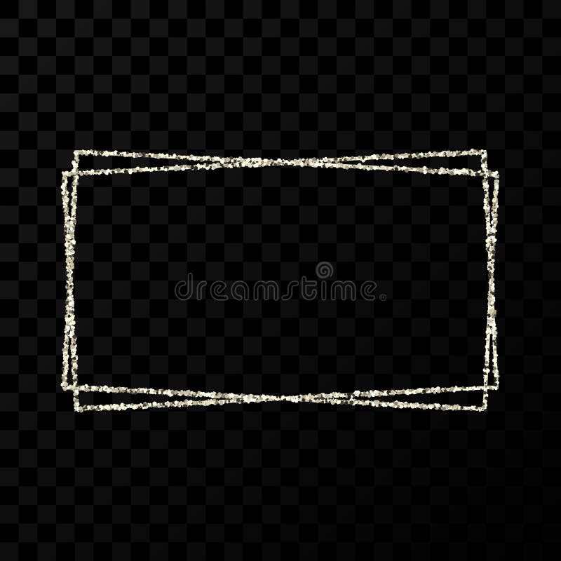 Download Silver Shiny Double Rectangle Frame With Light Effects ...