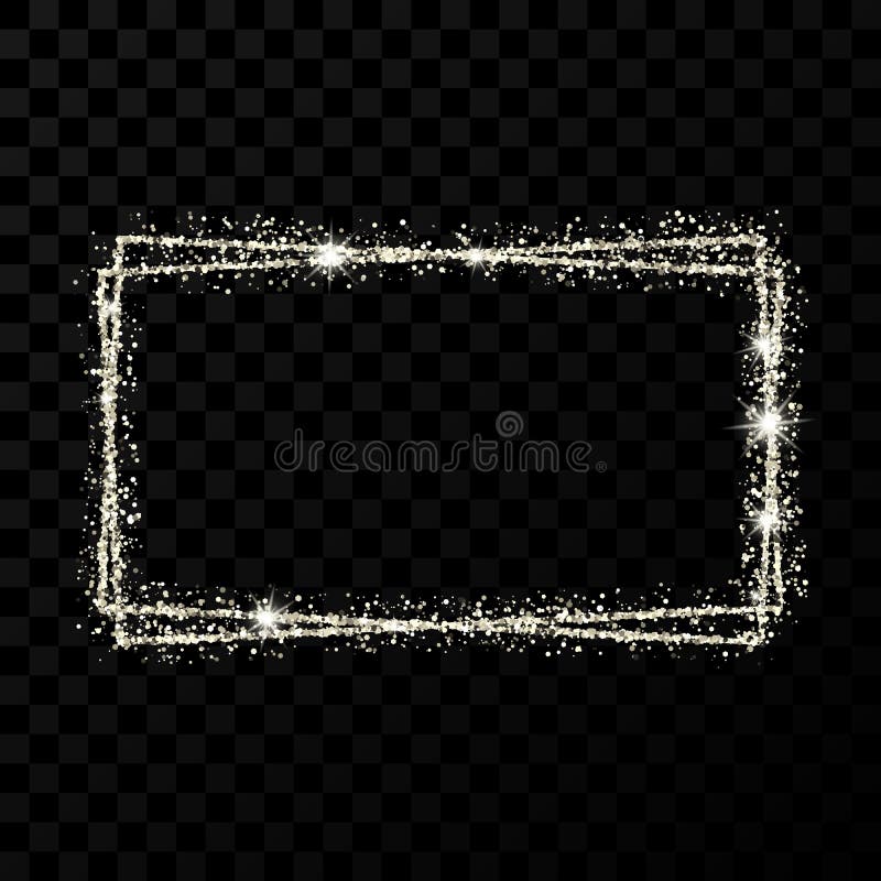 Download Silver Shiny Double Rectangle Frame With Light Effects ...