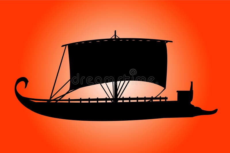 The Ancient Greek Ship Vector 01 Stock Vector - Illustration of shield