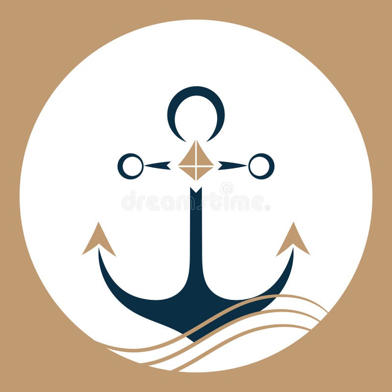 Nautical Logo in Blue Tones Stock Vector - Illustration of ships, idea ...